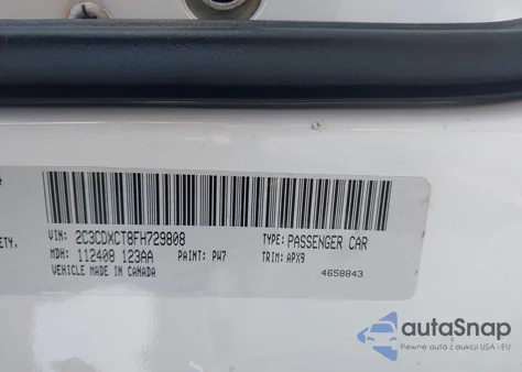 2015 Dodge Charger R/T from USA, damaged, VIN 2C3CDXCT8FH729808